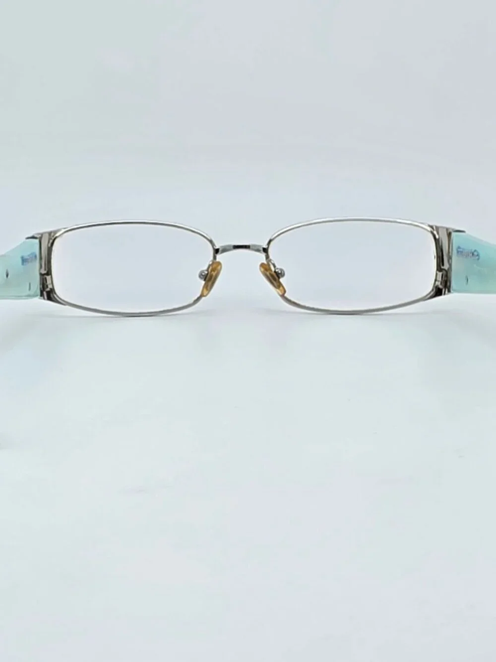 Tiffany & Co TF1020-B 6005 Silver Rhinestone Eyeglasses Frame w/ Case Italy 50mm